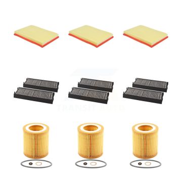 3x Air + 3x Cabin + 3x Engine Cartridge Oil Filter (9 Total) Kit For 07-08 BMW X5 3.0L KFM-104582