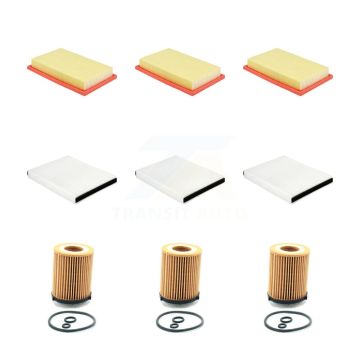 3x Air + 3x Cabin + 3x Engine Cartridge Oil Filter (9 Total) Kit For Mercedes-Benz C300 KFM-104584
