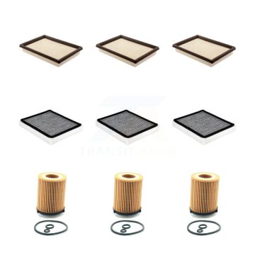3x Air + 3x Cabin + 3x Engine Cartridge Oil Filter (9 Total) Kit For 17 INFINITI Q60 2.0L KFM-104588