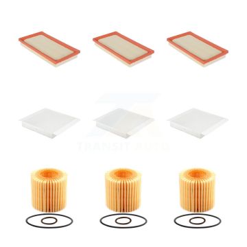 3x Air + 3x Cabin + 3x Engine Cartridge Oil Filter (9 Total) Kit For Toyota C-HR KFM-104594