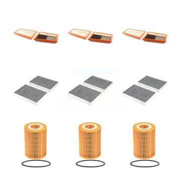3x Air + 3x Cabin + 3x Engine Cartridge Oil Filter (9 Total) Kit For Mercedes-Benz S350 KFM-104602