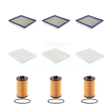 3x Air + 3x Cabin + 3x Engine Cartridge Oil Filter (9 Total) Kit For Chevrolet Colorado KFM-104604