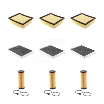 3x Air + 3x Cabin + 3x Engine Cartridge Oil Filter (9 Total) Kit For Ford F-150 2.7L KFM-104610