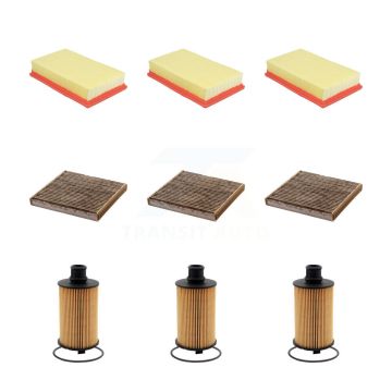 3x Air + 3x Cabin + 3x Engine Cartridge Oil Filter (9 Total) Kit For 2016 Jaguar XF 3.0L KFM-104613