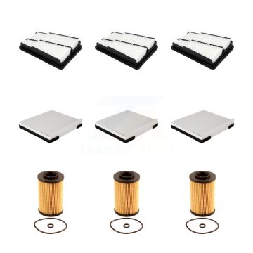 3x Air + 3x Cabin + 3x Engine Cartridge Oil Filter (9 Total) Kit For Hyundai Genesis KFM-104614