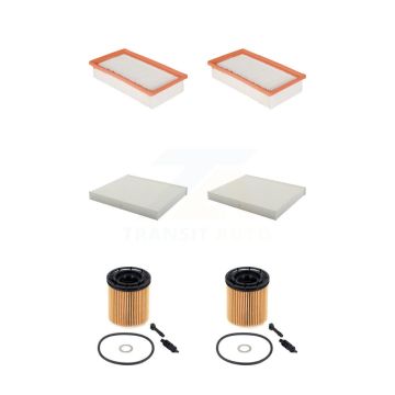 2x Air + 2x Cabin + 2x Engine Cartridge Oil Filter (6 Total) Kit For Kia Rio Hyundai KFM-104622