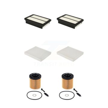 2x Air + 2x Cabin + 2x Engine Cartridge Oil Filter (6 Total) Kit For Hyundai Kona 1.6L KFM-104625