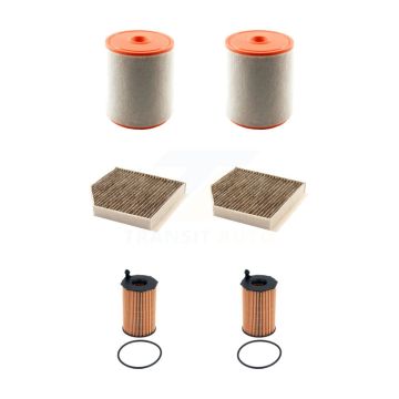 2x Air + 2x Cabin + 2x Engine Cartridge Oil Filter (6 Total) Kit For Audi A6 Quattro A7 KFM-104630