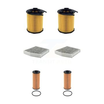 2x Air + 2x Cabin + 2x Engine Cartridge Oil Filter (6 Total) Kit For Mercedes-Benz CLA45 KFM-104635