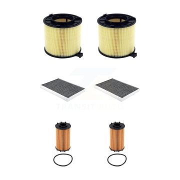 2x Air + 2x Cabin + 2x Engine Cartridge Oil Filter (6 Total) Kit For Audi SQ5 S5 RS5 S4 KFM-104659