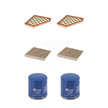 2x Air + 2x Cabin + 2x Engine Oil Filter (6 Total) Kit For Cadillac Chevrolet Camaro ATS KFM-104683