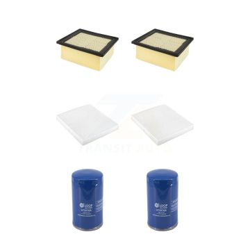 2x Air + 2x Cabin + 2x Engine Oil Filter (6 Total) Kit For Dodge Ram 2500 5.9L 4" Pleat KFM-104705
