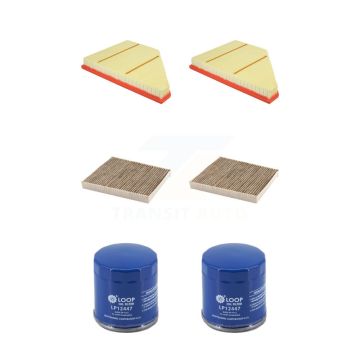 2x Air + 2x Cabin + 2x Engine Oil Filter (6 Total) Kit For Cadillac Chevrolet Blazer XT5 KFM-104710