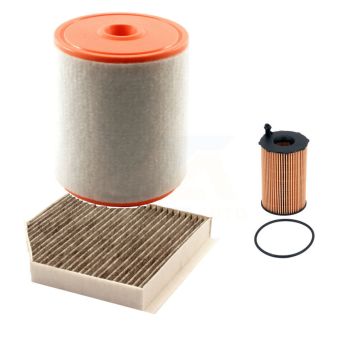 1x Air + 1x Cabin + 1x Engine Cartridge Oil Filter (3 Total) Kit For Audi A6 Quattro A7 KFM-104796