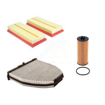 1x Air + 1x Cabin + 1x Engine Cartridge Oil Filter (3 Total) Kit For Mercedes-Benz CLS550 KFM-104800