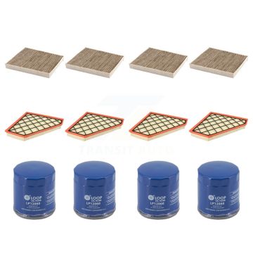 4x Air + 4x Cabin + 4x Engine Oil Filter (12 Total) Kit For Cadillac Chevrolet Camaro ATS KFM-104827