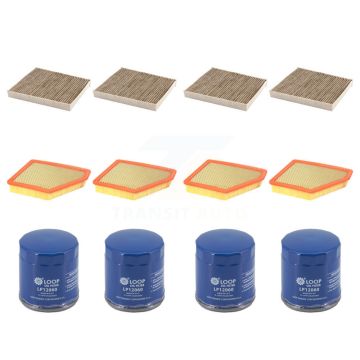 4x Air + 4x Cabin + 4x Engine Oil Filter (12 Total) Kit For 2016 Chevrolet Camaro 6.2L KFM-104830