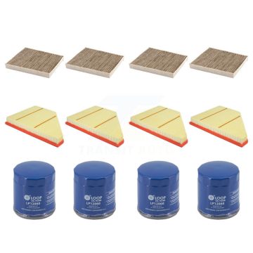 4x Air + 4x Cabin + 4x Engine Oil Filter (12 Total) Kit For Chevrolet GMC Acadia Traverse KFM-104835