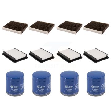 4x Air + 4x Cabin + 4x Engine Oil Filter (12 Total) Kit For 2016-2022 Chevrolet Spark KFM-104848