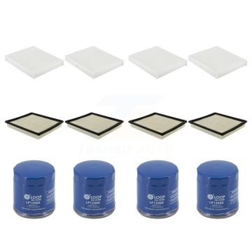 4x Air + 4x Cabin + 4x Engine Oil Filter (12 Total) Kit For 18-19 Chevrolet Impala 2.5L KFM-104851