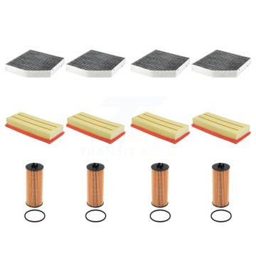 4x Air + 4x Cabin + 4x Engine Cartridge Oil Filter (12 Total) Kit For Mercedes-Benz GLC63 KFM-104874