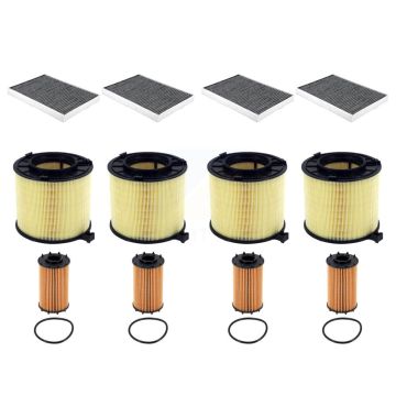 4x Air + 4x Cabin + 4x Engine Cartridge Oil Filter (12 Total) Kit For Audi SQ5 S5 RS5 S4 KFM-104897