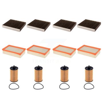 4x Air + 4x Cabin + 4x Engine Cartridge Oil Filter (12 Total) Kit For Buick Encore Trax KFM-104909