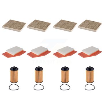 4x Air + 4x Cabin + 4x Engine Cartridge Oil Filter (12 Total) Kit For Chevrolet Malibu KFM-104910