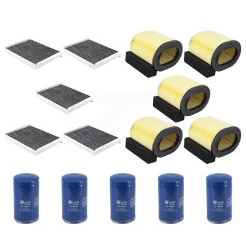 5x Air + 5x Cabin + 5x Engine Oil Filter (15 Total) Kit For Ford F-350 Super Duty F-250 KFM-104913