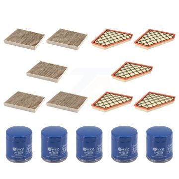 5x Air + 5x Cabin + 5x Engine Oil Filter (15 Total) Kit For Cadillac Chevrolet Camaro ATS KFM-104925