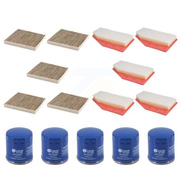 5x Air + 5x Cabin + 5x Engine Oil Filter (15 Total) Kit For 2019-2024 Cadillac XT4 KFM-104939