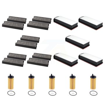 5x Air + 5x Cabin + 5x Engine Cartridge Oil Filter (15 Total) Kit For BMW X5 KFM-104954