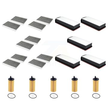 5x Air + 5x Cabin + 5x Engine Cartridge Oil Filter (15 Total) Kit For BMW 535d xDrive KFM-104966