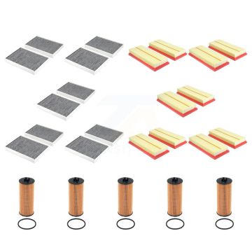 5x Air + 5x Cabin + 5x Engine Cartridge Oil Filter (15 Total) Kit For Mercedes-Benz S63 KFM-104968