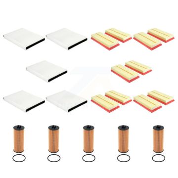 5x Air + 5x Cabin + 5x Engine Cartridge Oil Filter (15 Total) Kit For Mercedes-Benz GLE63 KFM-104970