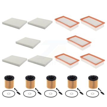5x Air + 5x Cabin + 5x Engine Cartridge Oil Filter (15 Total) Kit For Kia Rio Hyundai KFM-104971