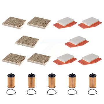 5x Air + 5x Cabin + 5x Engine Cartridge Oil Filter (15 Total) Kit For Chevrolet Malibu KFM-104972
