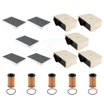 5x Air + 5x Cabin + 5x Engine Cartridge Oil Filter (15 Total) Kit For Audi Q7 3.0L KFM-104973
