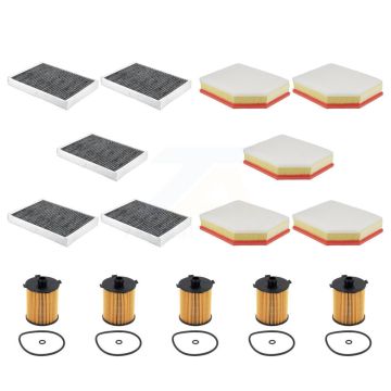 5x Air + 5x Cabin + 5x Engine Cartridge Oil Filter (15 Total) Kit For Volvo XC60 S60 KFM-104980