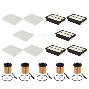 5x Air + 5x Cabin + 5x Engine Cartridge Oil Filter (15 Total) Kit For Hyundai Kona 1.6L KFM-104982