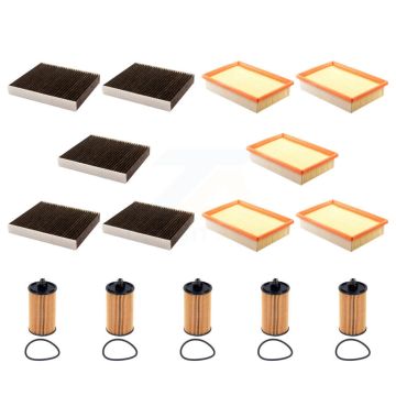 5x Air + 5x Cabin + 5x Engine Cartridge Oil Filter (15 Total) Kit For Chevrolet Sonic KFM-104988