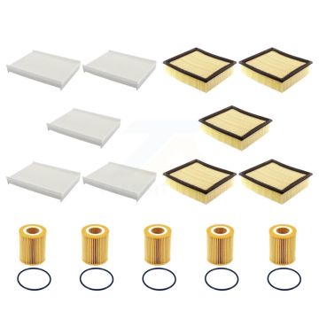 5x Air + 5x Cabin + 5x Engine Cartridge Oil Filter (15 Total) Kit For Ford F-150 3.0L KFM-104990