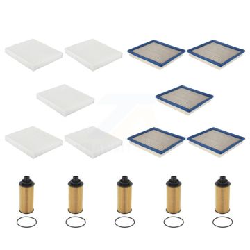5x Air + 5x Cabin + 5x Engine Cartridge Oil Filter (15 Total) Kit For Chevrolet Colorado KFM-104996