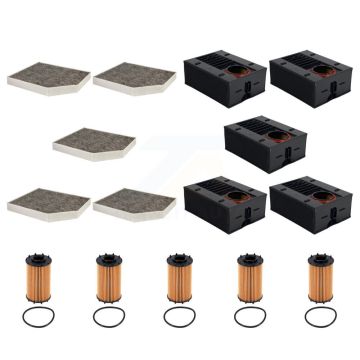 5x Air + 5x Cabin + 5x Engine Cartridge Oil Filter (15 Total) Kit For Porsche Macan 3.0L KFM-105000