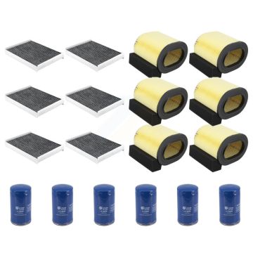 6x Air + 6x Cabin + 6x Engine Oil Filter (18 Total) Kit For Ford F-350 Super Duty F-250 KFM-105009