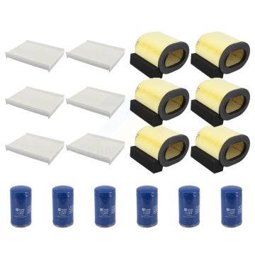 6x Air + 6x Cabin + 6x Engine Oil Filter (18 Total) Kit For Ford F-350 Super Duty F-250 KFM-105010