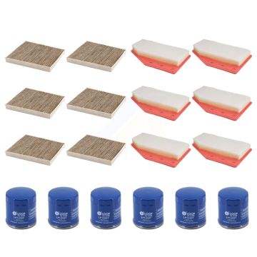 6x Air + 6x Cabin + 6x Engine Oil Filter (18 Total) Kit For 2019-2024 Cadillac XT4 KFM-105016