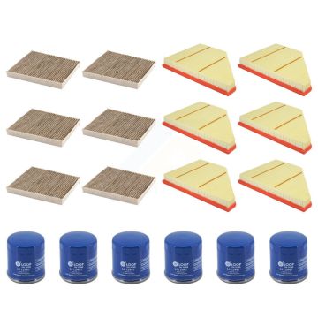 6x Air + 6x Cabin + 6x Engine Oil Filter (18 Total) Kit For Cadillac Chevrolet Blazer XT5 KFM-105017