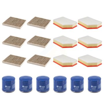 6x Air + 6x Cabin + 6x Engine Oil Filter (18 Total) Kit For GMC Chevrolet Sierra 2500 HD KFM-105022