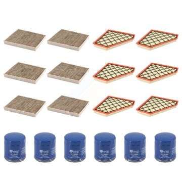 6x Air + 6x Cabin + 6x Engine Oil Filter (18 Total) Kit For Cadillac Chevrolet Camaro ATS KFM-105025